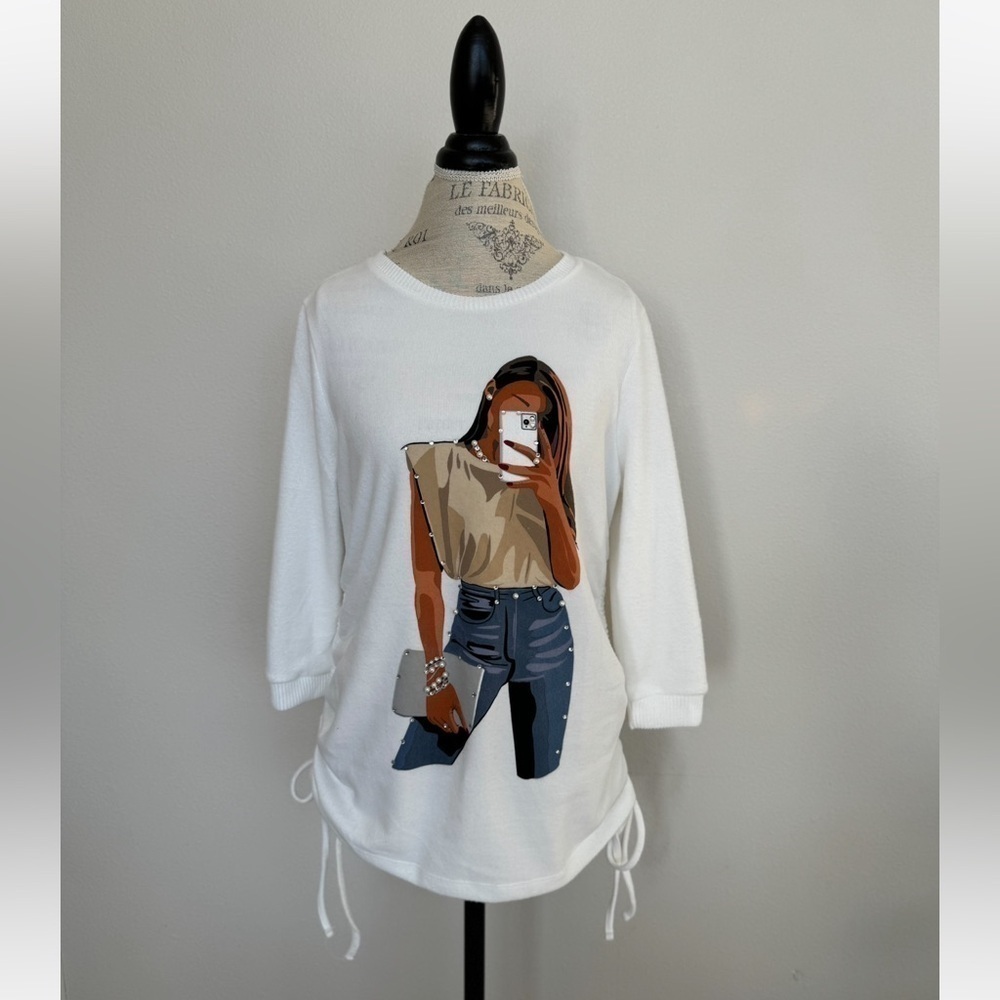 Love and Lace White Top Women's Medium